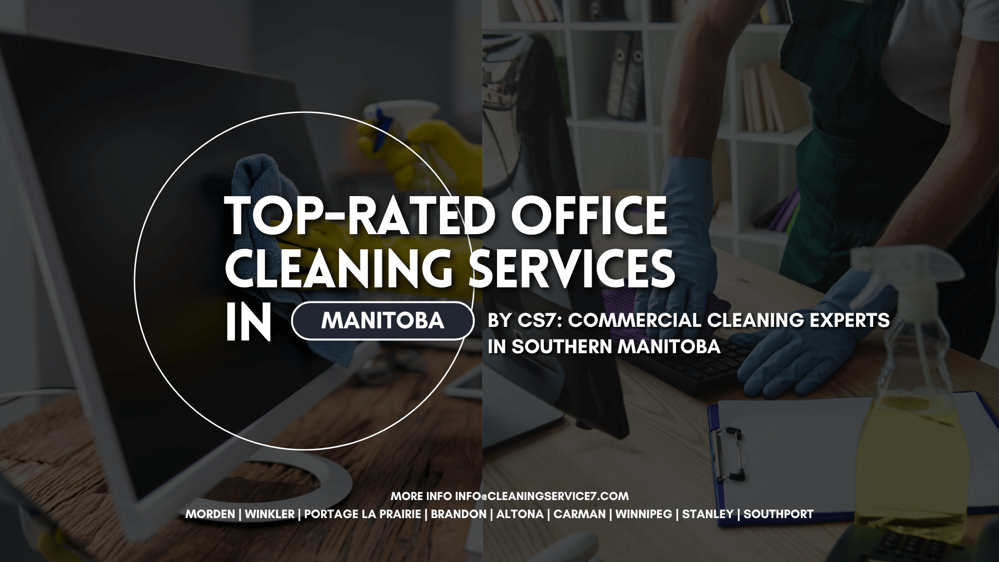 A clean and organized office space showcasing professional cleaning services in Manitoba.