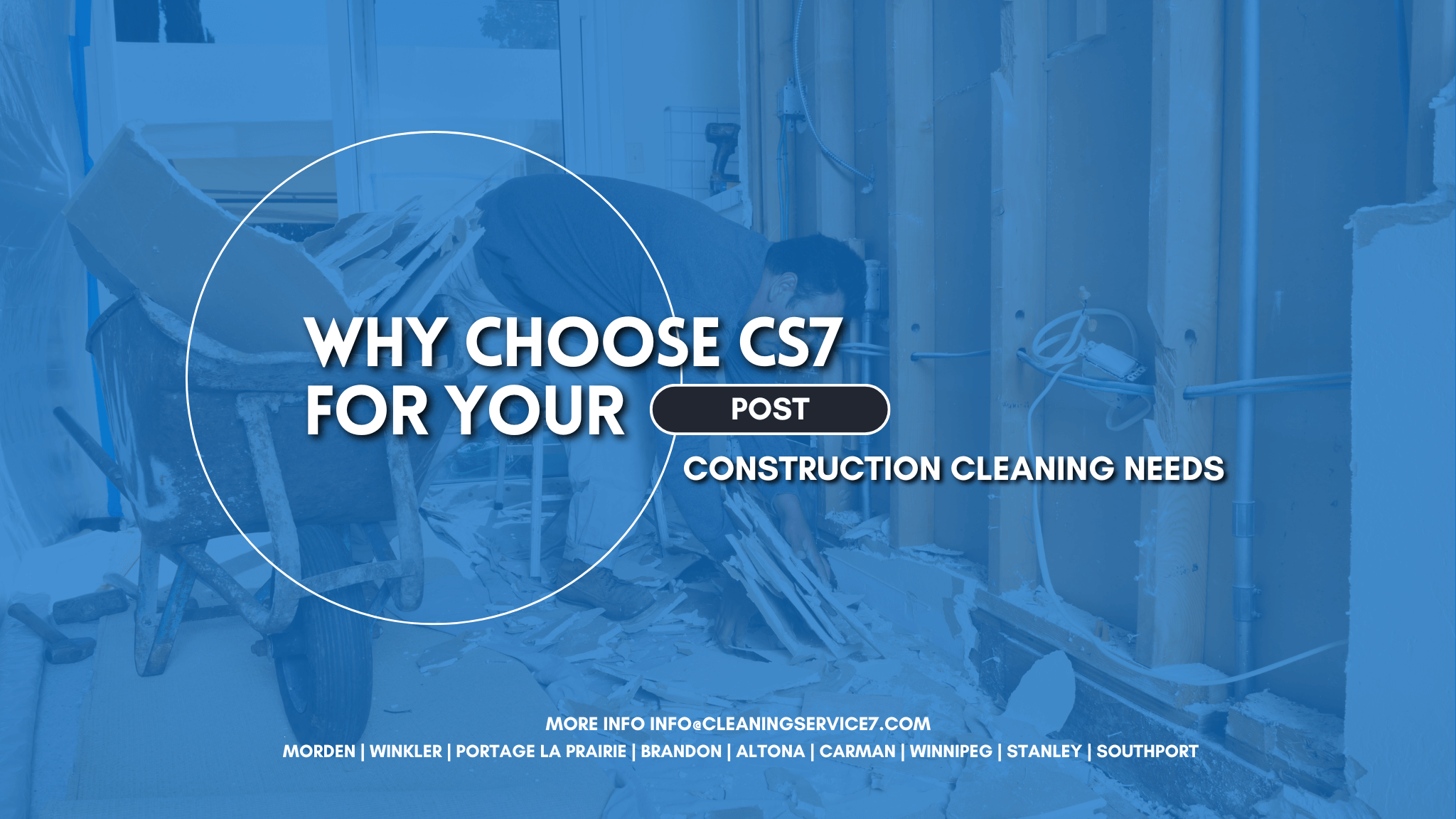 A clean and organized post-construction site, showcasing CS7's expertise in janitorial services.